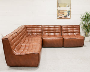 Recycled Leather 6 Piece Juno Sofa