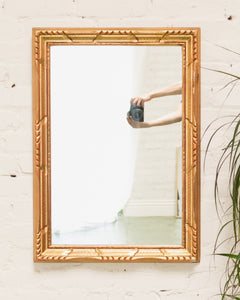 Rectangle Gold Distressed Vintage Mirror (as found)