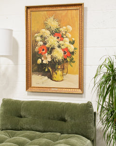 Vintage Framed Rudolph Colao Floral Art