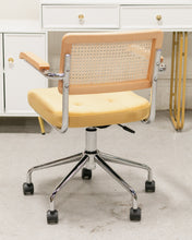 Load image into Gallery viewer, Rattan Office Chair in Yellow
