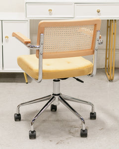 Rattan Office Chair in Yellow