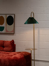 Load image into Gallery viewer, Green Pleated Villa Floor Lamp
