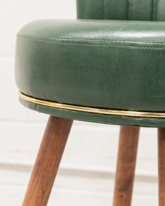 Old Saloon Style Green Bar Stool