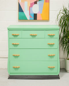 Bright Aquamarine 6 Drawer Dresser