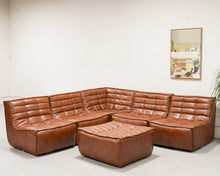 Load image into Gallery viewer, Recycled Leather 6 Piece Juno Sofa
