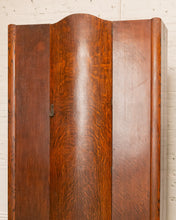 Load image into Gallery viewer, Tiger Wood Oak Art Deco Armoire Wardrobe
