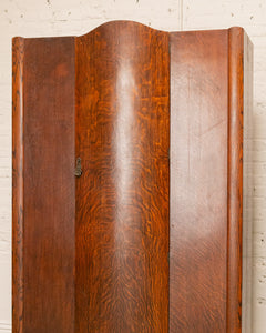 Tiger Wood Oak Art Deco Armoire Wardrobe