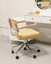 Load image into Gallery viewer, Rattan Office Chair in Yellow
