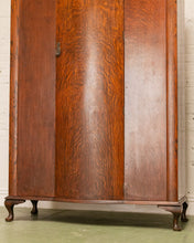 Load image into Gallery viewer, Tiger Wood Oak Art Deco Armoire Wardrobe
