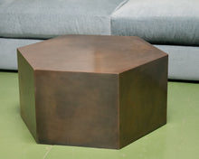 Load image into Gallery viewer, Hexagon Brass Coffee Table
