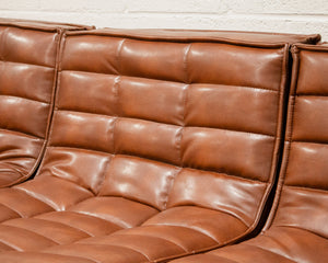 Recycled Leather 4 Piece and Ottoman Juno Sofa