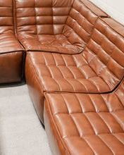 Load image into Gallery viewer, Recycled Leather 4 Piece and Ottoman Juno Sofa
