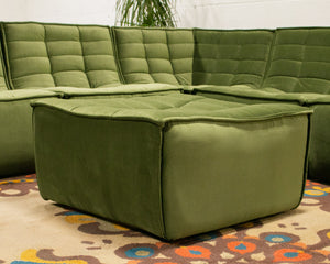 The Juno Modular Six-Piece Sectional in Olive Green