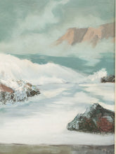 Load image into Gallery viewer, Vintage Oil Painting Seascape Crashing Water
