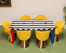 Load image into Gallery viewer, Striped Sculptural Dining Table
