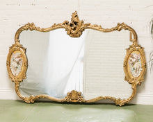 Load image into Gallery viewer, 1940s Rococo Style Giltwood Mirror With Plaques
