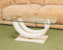 Load image into Gallery viewer, Chic Italian 80s Pucci Resin Tusk Design on Marble Base
