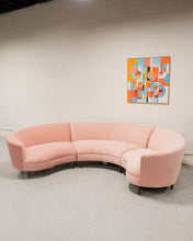 Load image into Gallery viewer, Aria 3 Piece Curved Sofa in Royale Blush
