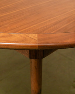 Walnut Vintage Round Dining Table