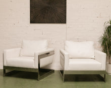 Load image into Gallery viewer, Pair of Milo Baughman Cube T-Back Lounge Chairs, Thayer Coggin USA 1970s
