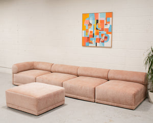 Emma Modular Sectional in Rose