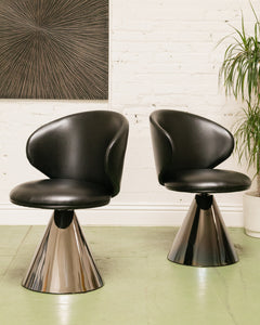 Black Pedestal Chair