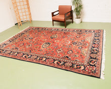 Load image into Gallery viewer, Persian Antique Rug with Black Borders
