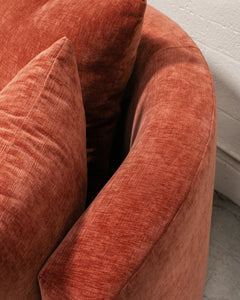 Bianca Swivel Chair in Contessa Paprika