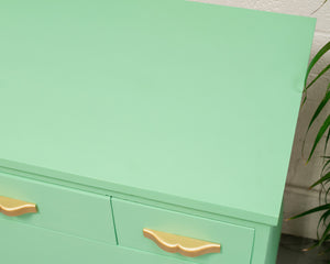 Bright Aquamarine 6 Drawer Dresser