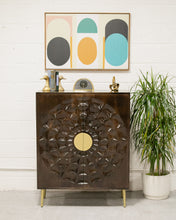 Load image into Gallery viewer, Evelyn Sunburst Wood-carved Bar Cabinet
