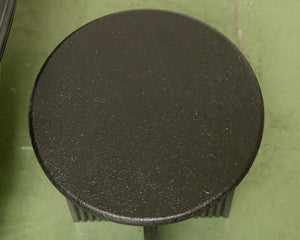 Round Black Short End Table