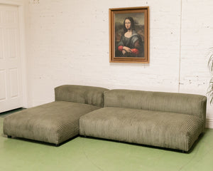 Bailey Sofa in Green Corduroy