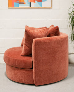 Bianca Swivel Chair in Contessa Paprika