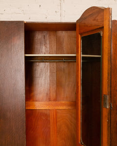 Tiger Wood Oak Art Deco Armoire Wardrobe