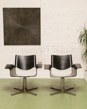 Load image into Gallery viewer, Black Plywood Swivel Chair
