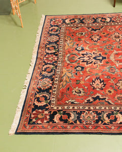 Persian Antique Rug with Black Borders