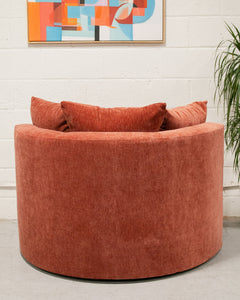 Bianca Swivel Chair in Contessa Paprika