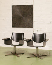 Load image into Gallery viewer, Black Plywood Swivel Chair
