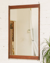 Load image into Gallery viewer, Walnut Vintage Scandi Mirror 1970’s
