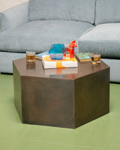 Load image into Gallery viewer, Hexagon Brass Coffee Table
