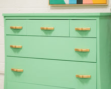 Load image into Gallery viewer, Bright Aquamarine 6 Drawer Dresser
