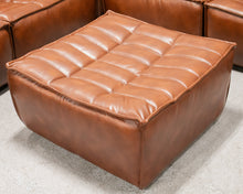 Load image into Gallery viewer, Recycled Leather 3 Piece and Ottoman Juno Sofa
