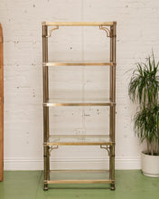 Load image into Gallery viewer, Brass Vintage Hollywood Regency Shelf
