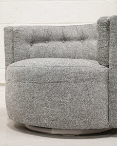 Babita Swivel Chair in Wilshire Pepper