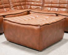 Load image into Gallery viewer, Recycled Leather 4 Piece and Ottoman Juno Sofa
