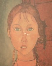 Load image into Gallery viewer, Modigliani Painting Girl With Braids (as-is)
