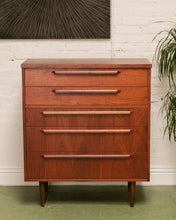 Load image into Gallery viewer, Walnut Mid Century Highboy Dresser
