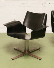 Load image into Gallery viewer, Black Plywood Swivel Chair
