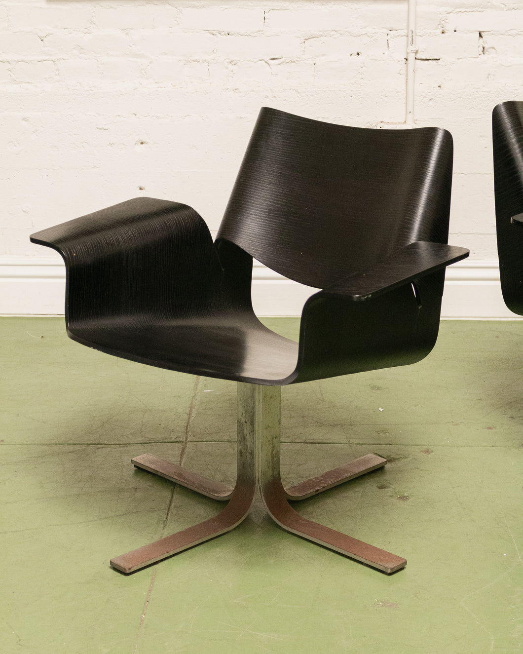 Black Plywood Swivel Chair