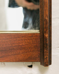 Walnut Vintage Scandi Mirror 1970’s